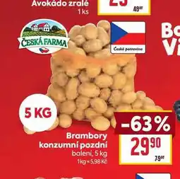 Billa Brambory konzumní pozdní balení nabídka