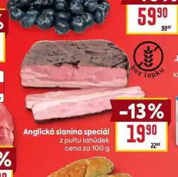 Billa Anglická slanina speciál z pultu lahůdek cena za nabídka