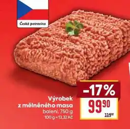 Billa Výrobek z mělněného masa balení nabídka