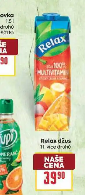 Billa Relax džus nabídka
