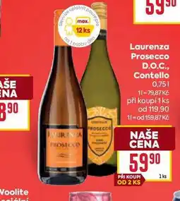Billa Laurenza Prosecco D.O.C., Contello nabídka
