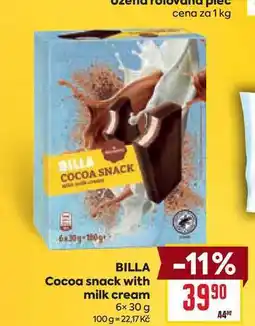 Billa BILLA Cocoa snack with milk cream nabídka