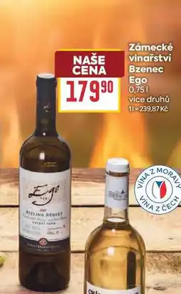Billa Zámecké vinařství Bzenec Ego nabídka