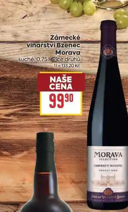 Billa Zámecké vinařství Bzenec Morava suché nabídka