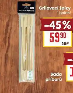 Billa Grilovací špízy 1 baleni nabídka