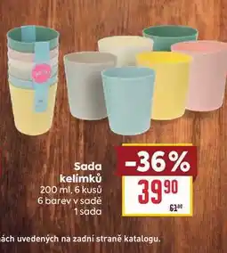 Billa Sada kelímků 200 ml, 6 kusů 6 barev nabídka