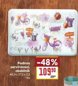 Billa Podnos servírovací, obdélník 40,4 x 27,2 x 2,2 1 ks nabídka