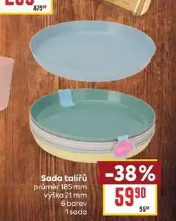Billa Sada talířů průměr 185 mm výška 21 mm 6 barev nabídka
