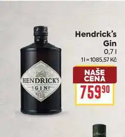 Billa Hendrick's Gin nabídka