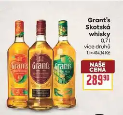 Billa Grant's Skotská whisky nabídka