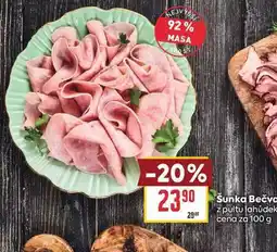 Billa Šunka Bečva z pultu lahůdek cena za nabídka