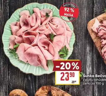 Billa Šunka Bečva z pultu lahůdek cena za nabídka
