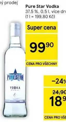 Tesco Pure Star Vodka 37,5 % nabídka