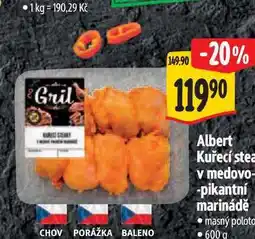 Albert Albert Kuřecí steak v medovo-pikantní marinádě nabídka