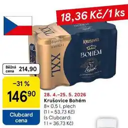 Tesco Krušovice Bohém nabídka