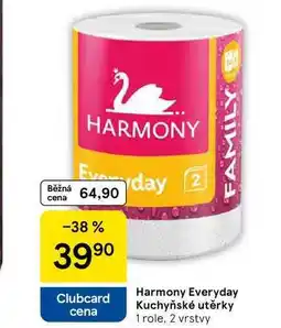 Tesco Harmony Everyday Kuchyňské utěrky, 1 role, 2 vrstvy nabídka