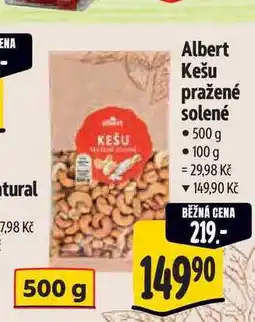 Albert Albert Kešu pražené solené nabídka