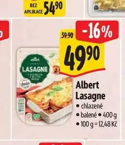 Albert Albert Lasagne chlazené balené nabídka