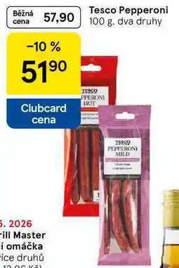 Tesco Tesco Pepperoni, 100 g, dva druhy nabídka