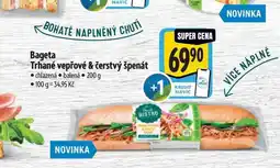 Albert Bageta Trhané vepřové & čerstvý špenát nabídka