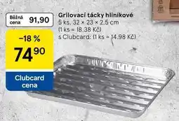 Tesco Grilovací tácky hliníkové, 5 ks, 32 x 23 x 2.5 cm nabídka