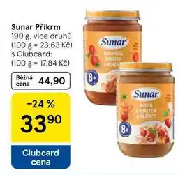 Tesco Sunar Příkrm, 190 g, více druhů nabídka