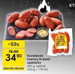 Tesco Kostelecké Uzeniny Drůbeží opékáčky, 450 g, balené nabídka