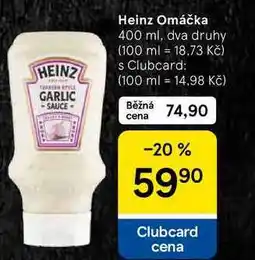 Tesco Heinz Omáčka, 400 ml, dva druhy nabídka