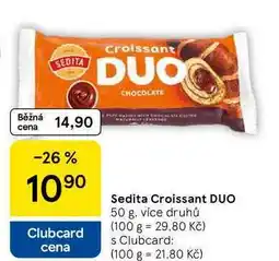 Tesco Sedita Croissant DUO, 50 g, více druhů nabídka