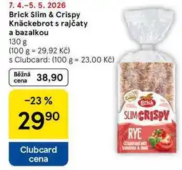 Tesco Brick Slim & Crispy Knäckebrot s rajčaty a bazalkou nabídka
