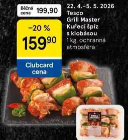 Tesco Tesco Grill Master Kuřecí špíz s klobásou nabídka