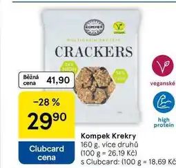 Tesco Kompek Krekry, 160 g, více druhů nabídka