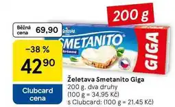Tesco Želetava Smetanito Giga, 200 g, dva druhy nabídka
