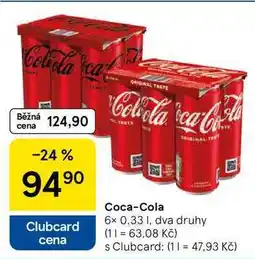 Tesco Coca-Cola, 6× nabídka