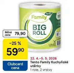 Tesco Tento Family Kuchyňské utěrky, 1 role, 2 vrstvy nabídka