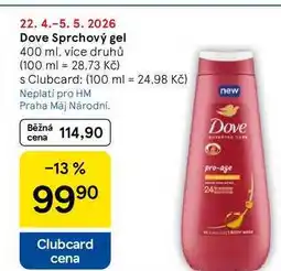 Tesco Dove Sprchový gel, 400 ml, více druhů nabídka
