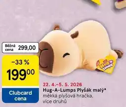 Tesco Hug-A-Lumps Plyšák malý, měkká plyšová hračka. více druhů nabídka