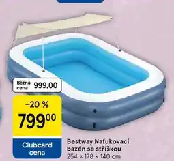 Tesco Bestway Nafukovací bazén se stříškou, 254 x 178 x 140 cm nabídka