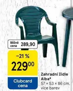Tesco Zahradní židle Alba, 57 x 53 x 86 cm. více barev nabídka