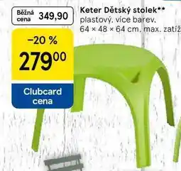 Tesco Keter Dětský stolek, plastový, více barev nabídka