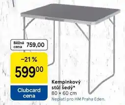 Tesco Kempinkový stůl šedý, 80 × 60 cm nabídka