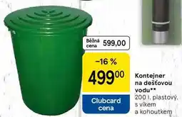 Tesco Kontejner na dešťovou vodu, 200 l, plastový. s víkem a kohoutkem nabídka