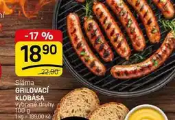Flop GRILOVACÍ KLOBÁSA vybrané druhy nabídka