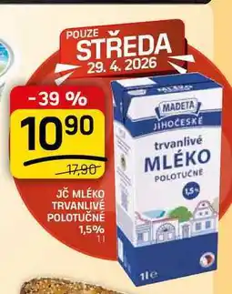 Flop JČ MLÉKO TRVANLIVÉ POLOTUČNÉ 1,5% nabídka