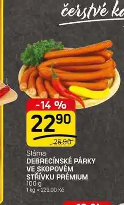 Flop DEBRECÍNSKÉ PÁRKY VE SKOPOVÉM STŘÍVKU PRÉMIUM nabídka