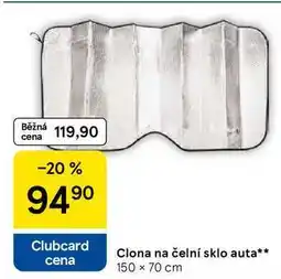 Tesco Clona na čelní sklo auta, 150 x 70 cm nabídka