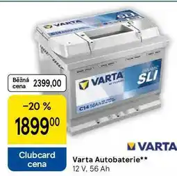 Tesco Varta Autobaterie, 12 V, 56 Ah nabídka
