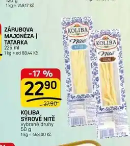 Flop KOLIBA SÝROVÉ NITĚ vybrané druhy nabídka