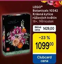 Tesco LEGO Botanicals 10342 Krásná kytice růžových květin 18+, 749 kostek nabídka