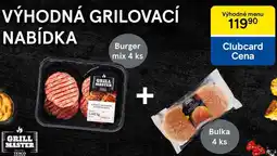 Tesco Burger mix 4 ks + Bulka 4 ks nabídka